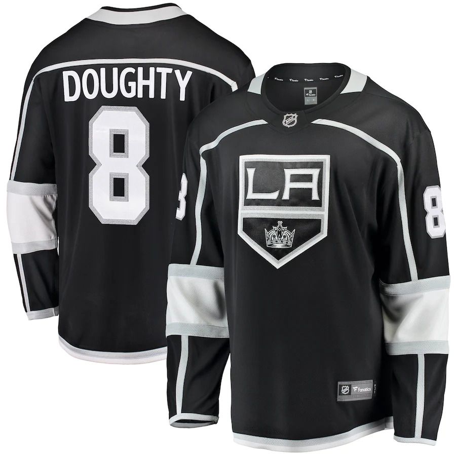Men Los Angeles Kings 8 Drew Doughty Fanatics Branded Black Breakaway Player NHL Jersey